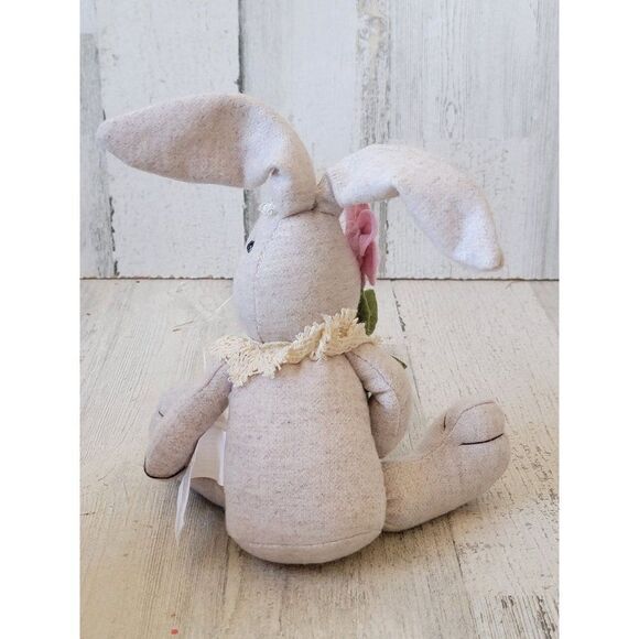 Easter Bunny flower plush rabbit home decor spring - Picture 4 of 6